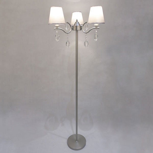 Торшер Eurosvet Aurelia 01059/3 сатин-никель/прозрачный хрусталь Strotskis