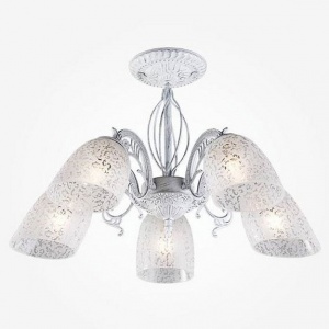 Люстра на штанге Eurosvet Nimfa 70039/5 белый с серебром