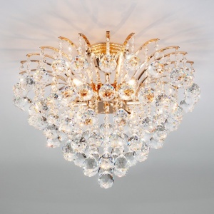 Потолочная люстра Eurosvet Ostiniya 3299/6 золото/прозрачный хрусталь Strotskis