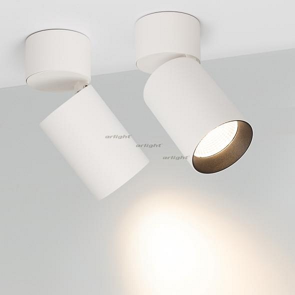 Светильник на штанге Arlight SP-POLO-SURFACE-FLAP-R85-15W Warm3000 (WH-BK, 40 deg) 027551