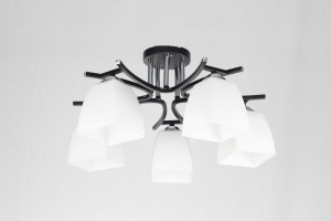 477C/5 CR+BK+WT (2) Люстра