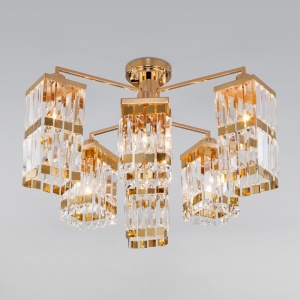 Потолочная люстра Eurosvet Barra 10100/6 золото/прозрачный хрусталь Strotskis