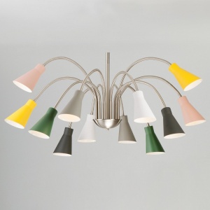 Люстра на штанге Eurosvet Pronto 70080/12 сатин-никель