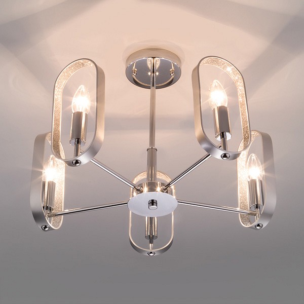 Люстра на штанге Eurosvet Magila 60077/5 хром