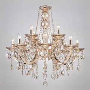 Подвесная люстра Eurosvet Vendian 3449/8+4 золото/тонированный хрусталь Strotskis