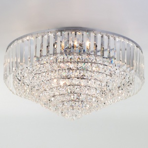 Подвесная люстра Eurosvet Torreta 10105/9 хром/прозрачный хрусталь Strotskis