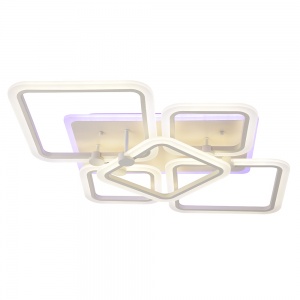 Светодиодная люстра 8001/4+1 WHT 206W (BL+YL)