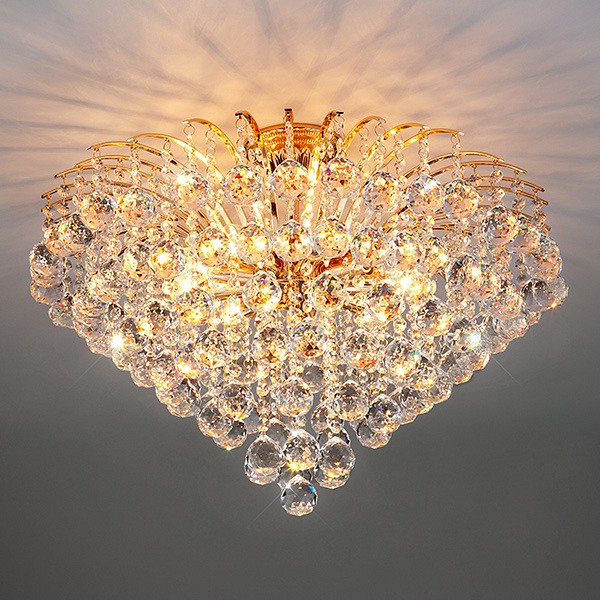 Потолочная люстра Eurosvet Ostiniya 3299/9 золото/прозрачный хрусталь Strotskis