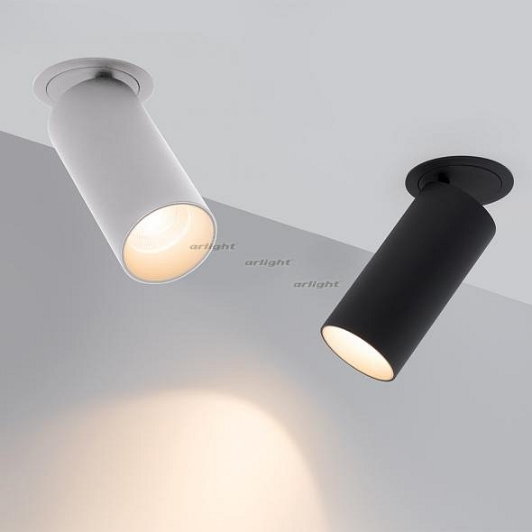 Спот Arlight SP-POLO-BUILT-R95-25W White5000 (WH-GD, 40 deg) 027353