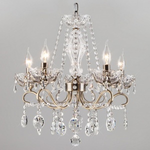 Потолочная люстра Eurosvet Teodore 10103/5 античная бронза/прозрачный хрусталь Strotskis