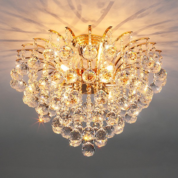 Потолочная люстра Eurosvet Ostiniya 3299/6 золото/прозрачный хрусталь Strotskis