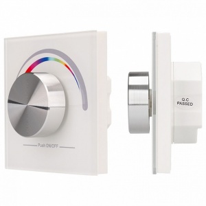Панель-регулятора цвета RGB роторная встраиваемая Arlight Rotary SR-2836-RGB White (3V,RGB,1зона)