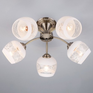 Люстра на штанге Eurosvet Cheryl 30118/5 античная бронза