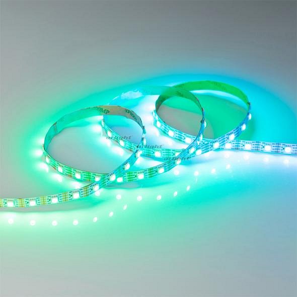 Лента светодиодная [5 м] Arlight SPI-5000-RAM-5060-60 12V Cx1 RGB-Auto (10mm, 8W/m, IP20) 027049(1)
