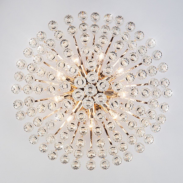 Потолочная люстра Eurosvet Ostiniya 3299/9 золото/прозрачный хрусталь Strotskis