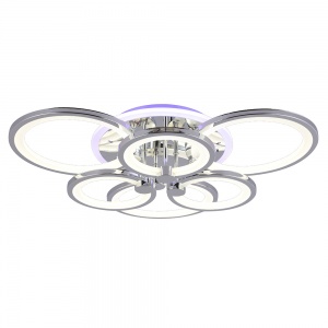 Светодиодная люстра 1277/6 CHR A (BL+YL) 174W